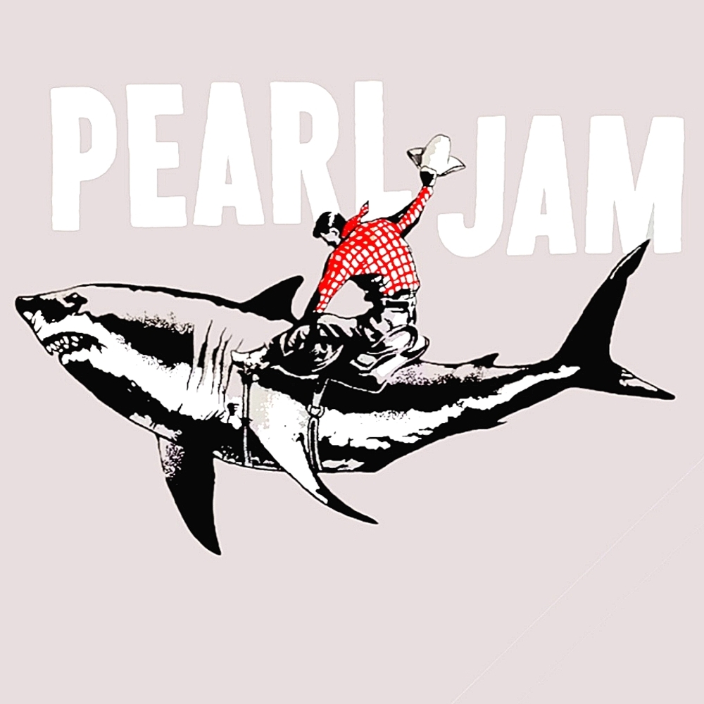 Pearl Jam Shark Cowboy Lightweight Gray Shirt - Picture 3 of 3